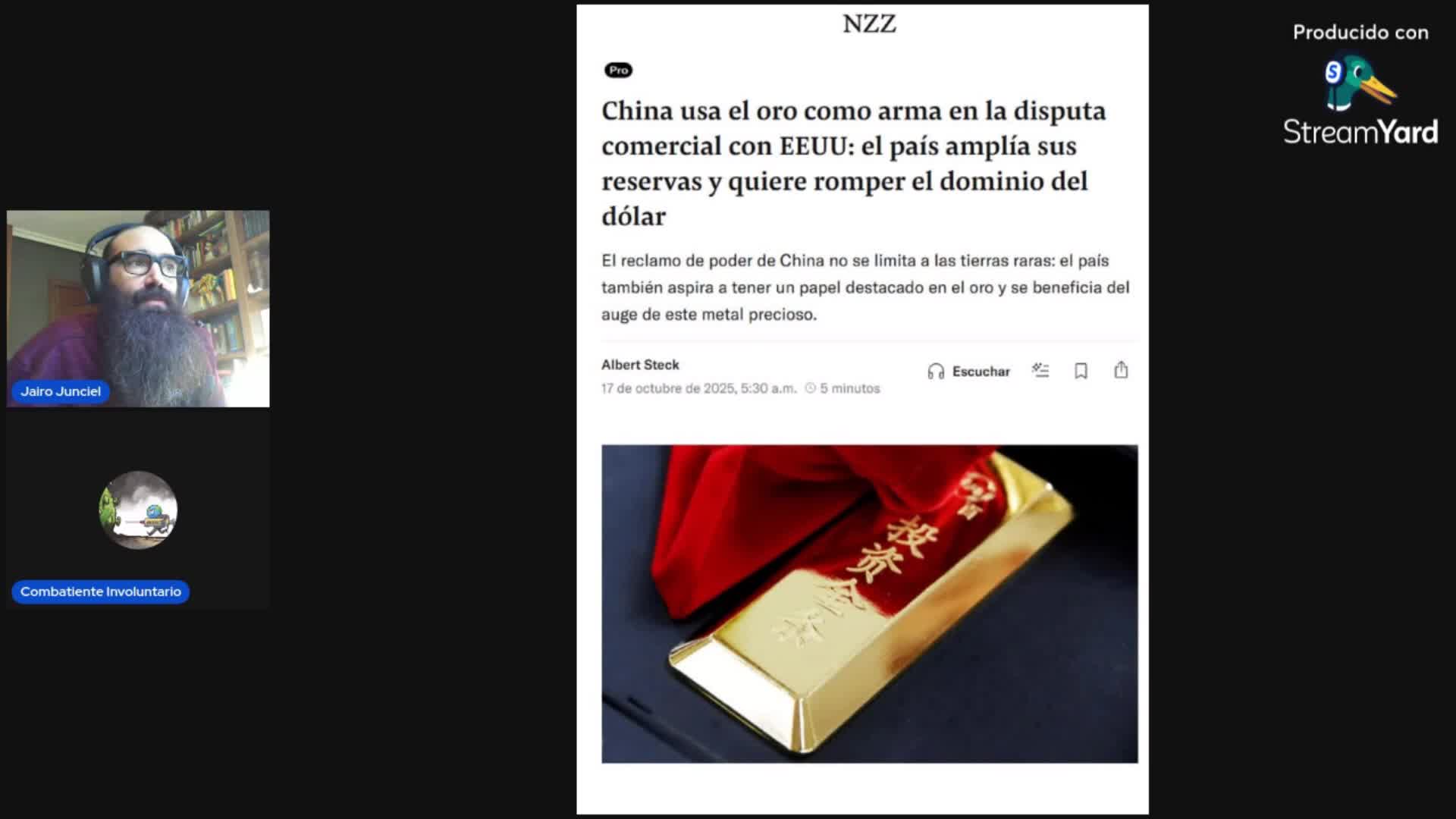 20251026 Hoy en NoticiORO: ¿Es el oro una burbuja?
