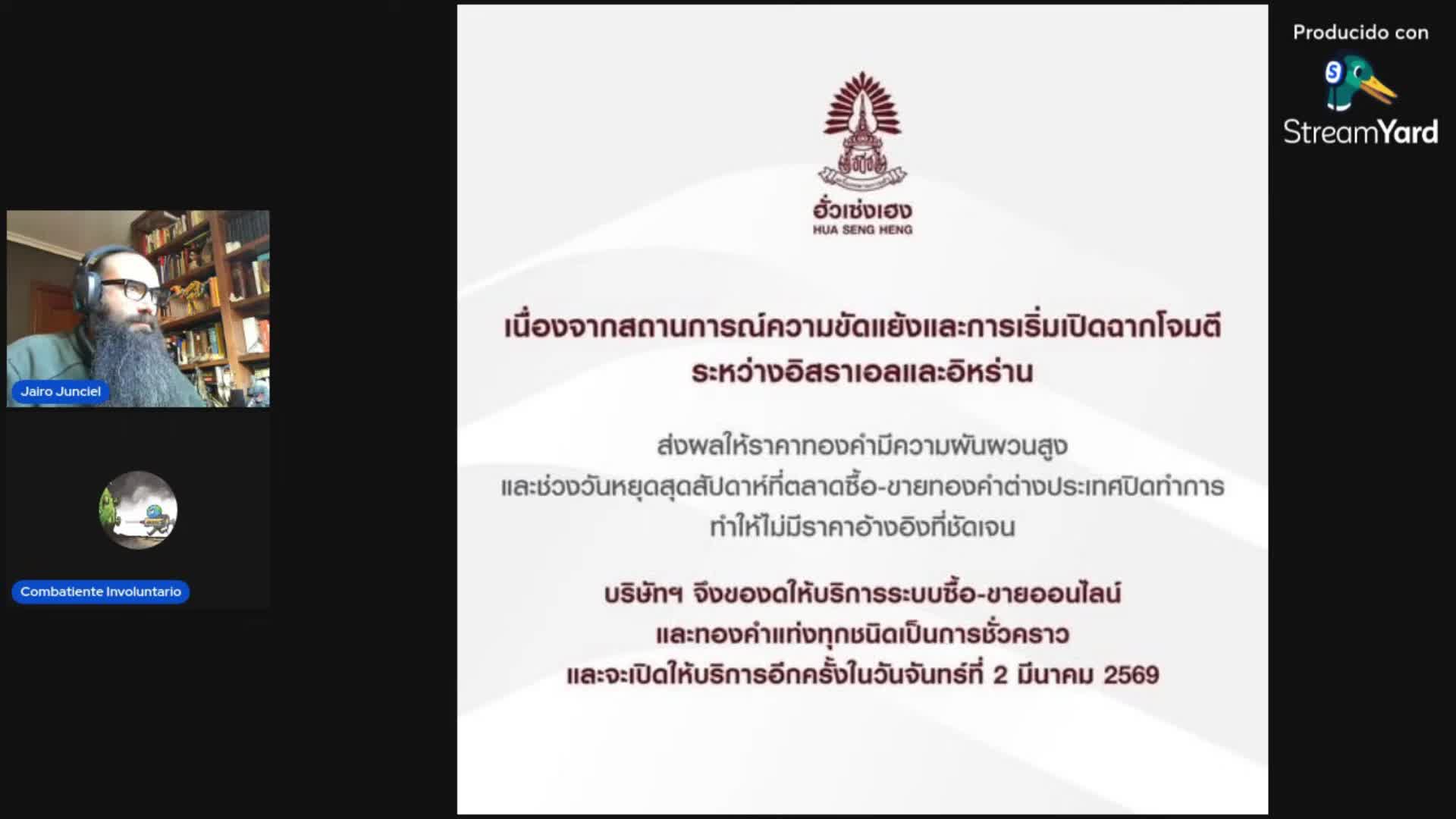 20260301 Hoy en NoticiORO:  Incertidumbre total, comienza la guerra.